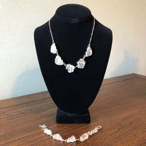 Sea Glass Bracelet & Necklace Set
